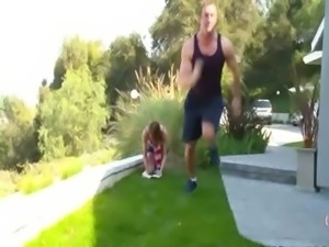 skeletal young girl has private trainer