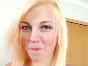 Meaty pussy perky tits blonde teen fucked hardcore