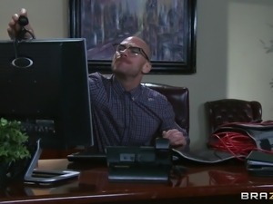 johny sins spying on his bosses tight cunt
