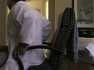 Caught jerking by maid