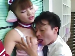 Japanese teen cosplay babe gets hard fuck Uncensored
