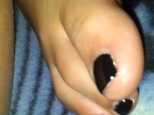 My Girlfriends Sweet Feet With Black Polish 2