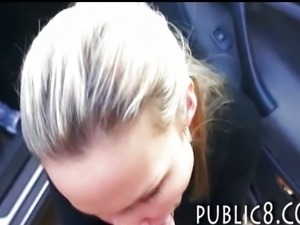 Eurobabe fucked in a carpark for money