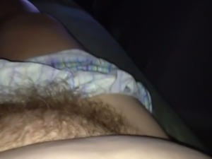 playing with her soft boob,nipple &amp;amp; soft hairy bush.