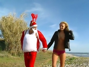 Gorgeous teen Ivana Sugar knows the way Santa likes his cock sucked and...