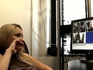 Sexy blondes Aiden Starr and Chastity Lynn in the behind the scenes movie