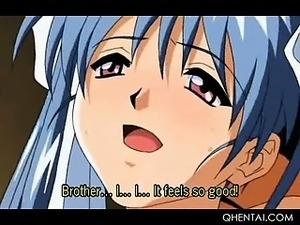 Hentai blue haired doll gets hardcore banged by her brother