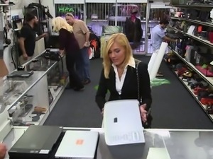 Hot MILF get tested at pawnshop by owner