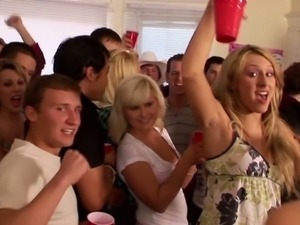 Watch this awesome college hardcore sex party