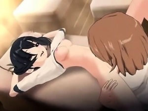 3d anime sex slave gets dripping pussy finger fucked