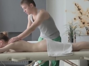 oil massage skinny blonde