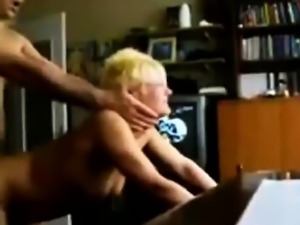 Blonde wife gets fucked hard doggystyle