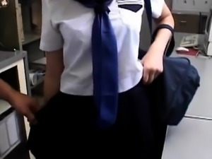 Sayaka Hagiwara has love box fucked with toy under uniform