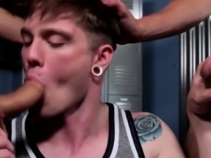 Spitroasted twink swallowing his own cum
