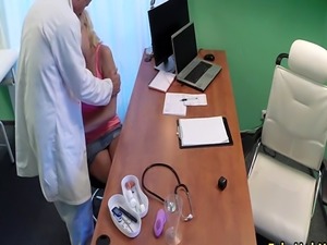 Tanlined milf fucks doctor in hospital