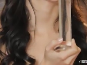 Cherry of the Year Ariana Marie Plays with Her Glass Toy