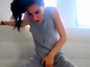 Crazy bitch drooling shaking squirting