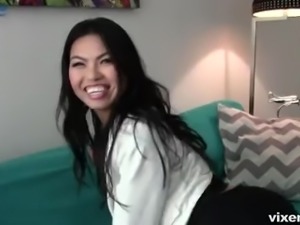 Buxom Vietnamese hottie Cindy Starfall gets her Asian pussy fucked mish