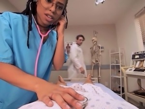 VRBangers.com - Hot Ebony Nurse fucking a Coma patient