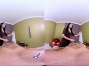 VR Porn Hot Masseuse Loren Minardi Rides Your Cock BaDoink VR