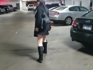 Showing my butt in the Joliet casino parking garage