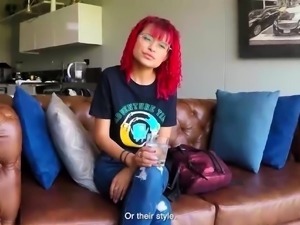 Shy Redhead Latina Anal in Job Interview
