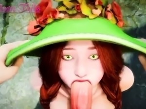 Pigtailed 3D redhead with big tits gets anally rammed deep