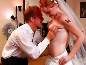 Young red-haired bride