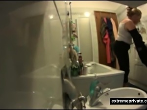My busty Mother showering in the evening