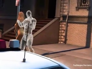 3d big tits blonde police being fucked hard on street