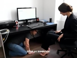 Sexy colleague foot worship fantasy