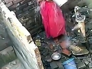 Indian girl bathing video taken hidden