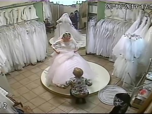 spy camera in the salon of wedding dresses 9 (sorry no sound