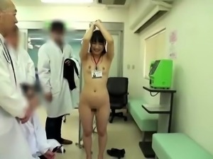 Adorable Oriental babe fucked rough in the doctor's office