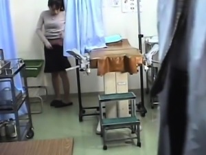 Lovely Japanese wife has a kinky doctor drilling her pussy
