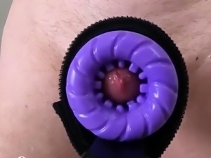 Dominating Asian doctor milks a cock with a mechanical toy