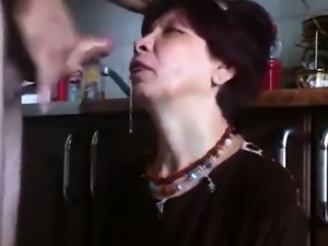 Ugly Russian whore, fuck and facial