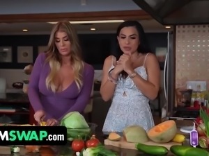 Horny Sexy Busty MILFs Swapped Their Step-sons In a Gonzo Thanksgiving Day...