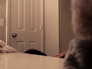 Sexy slim stepsister caught naked on hidden spy camera