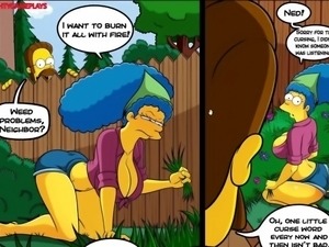 Ned  Marge - Busty Wife Gets Fucked By Neighbor While Husband Is Out, fucking...