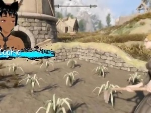 Skyrim B and L sex mod Having sex on a farm out in the field